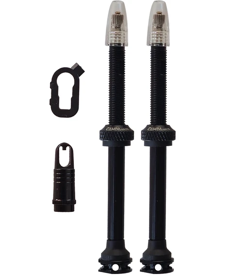 CAMPA BROS Kit 2 UST Valves 80MM Black 6 Holes + Accessories